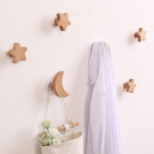 Star Moon Wooden Hook Hanger