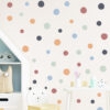 Polka Dots Irregular Circle Pattern Set Wall Stickers
