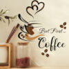 Coffee Cups Art Wall Stickers Kitchen Bar
