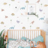 Dinosaur Watercolor Wall Stickers For Kids Room