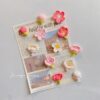 Pink Flower Resin Refrigerator Magnet Stickers