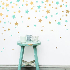 Mutiple Cartoon Star Sky Space Wall Sticker Set