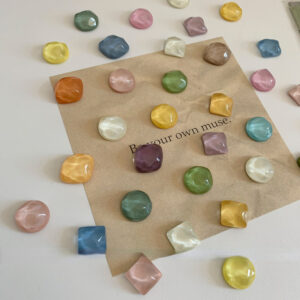 Water Ripple Round Square Magnetic Fridge Stickers