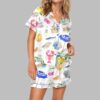Amalfi Coast Italy Summer Pajama Set For Women