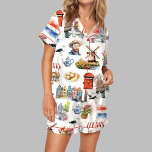 Amsterdam Keukenhof Tulip Pajama Set For Women