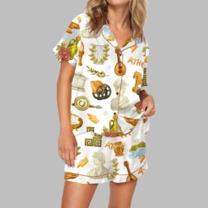 Antique Greece Pajama Set For Women