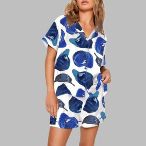 Baseball Dodger Hat Print Pajama Set