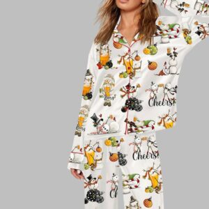 Beer Drinking Snowman Pajama Set