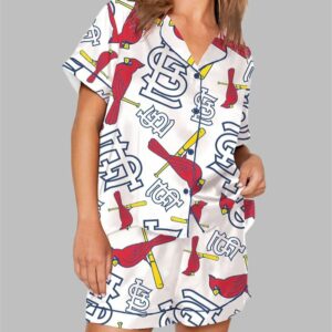 Cardinals Baseball Team Print Pajama Set