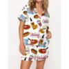 Chicago Travel Satin Pajama Set For Women