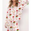 Christmas Ballet Shoes Satin Pajama Set