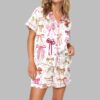 Coquette Bow Pajama Set For Women
