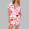 Coquette Bows Heart Pajama Set For Women