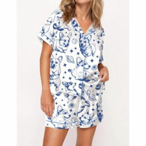 Corgi In Space Pajama Set For Women