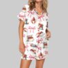 Crawfish Coquette Pajama Set For Women