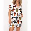 Dachshund Modern Satin Pajama Set For Women