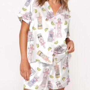 Drink Mexico Silk Satin Pajama Set For Women