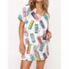 Energy Drinks Satin Pajama Set For Women