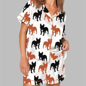 Frenchie Short Sleeve Pajama Set