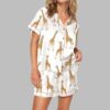 Giraffe Pajama Set For Women