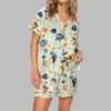 Goat Farm Floral Pajama Set