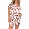 Heinz Ketchup Bottle Satin Pajama Set For Women
