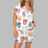 Ice Cream Baseball Pajama Set For Women