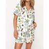 Ireland Travel Satin Pajama Set For Women
