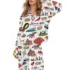 Louisville Kentucky City Satin Pajama Set For Women