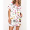 Love In Paris Satin Pajama Set For Women