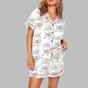 Many Third Finger Print Pajama Set