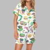 Mardi Gras Watercolor Pajama Set For Women