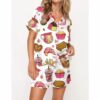 Mexican Dessert Satin Pajama Set For Women