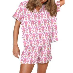 Monkey Satin Pajama Set For Women