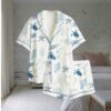 Nautical Turtle Conch Bow Satin Pajama Set