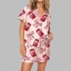 Drink Pink Coquette Bow Pajama Set For Women