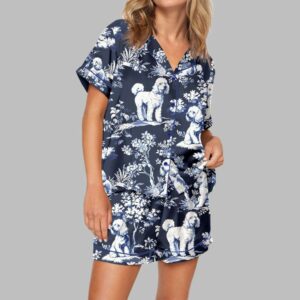 Poodle Dog Pajama Set For Women