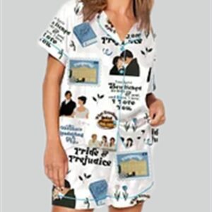Pride And Prejudice Print Pajama Set
