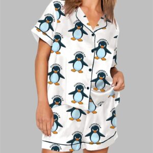 Resist Penguin Activism Flippers Up Pajama Set