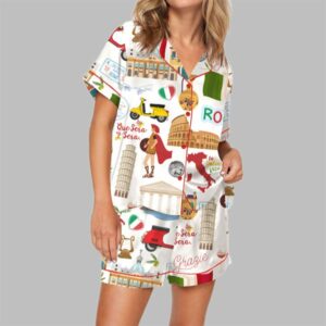 Rome Italy Pajama Set For Women