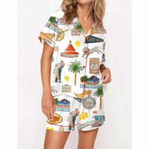 San Diego Travel Satin Pajama Set For Women