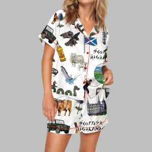 Scottish Highlands Travel Pajama Set For Women
