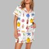 Summer Aesthetic Collage Pattern Pajama Set
