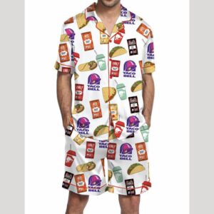 Taco Satin Pajama Set For Men