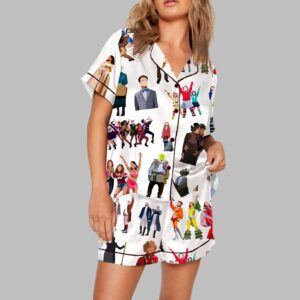 The Musical Inspired Characters Print Pajama Set