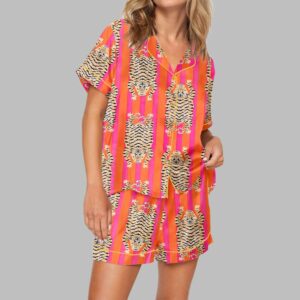 Tiger Print Pajama Set For Women