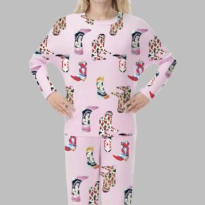 Western Cowgirl Thick Stretchy Pajama Set For Women