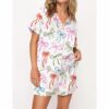 Whimsical Bows Satin Pajama Set For Women