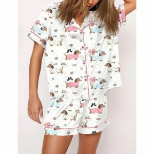 Women's Dachshund Cute Dog Pajama Set