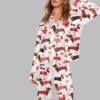 Women's Valentine Dachshund Dog Pajama Set